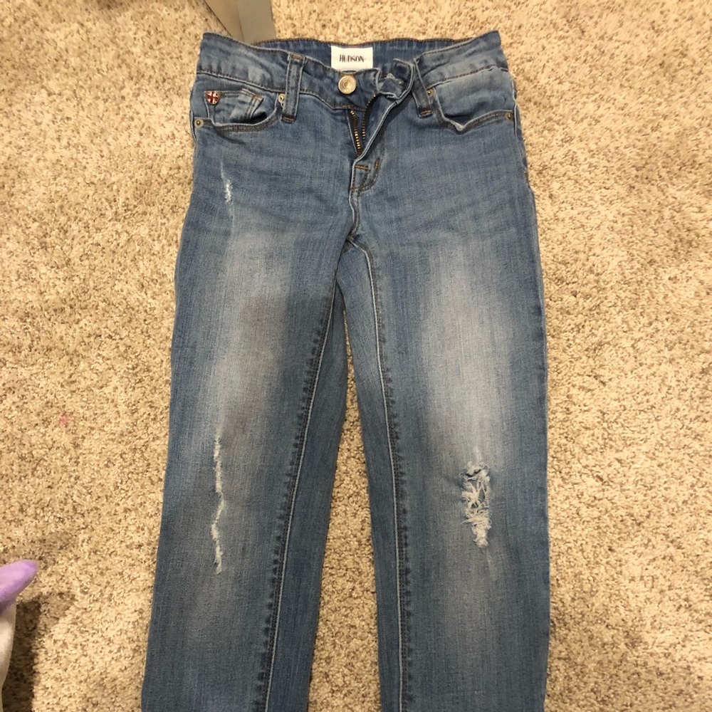 Girls Hudson denim crop jeans size 10